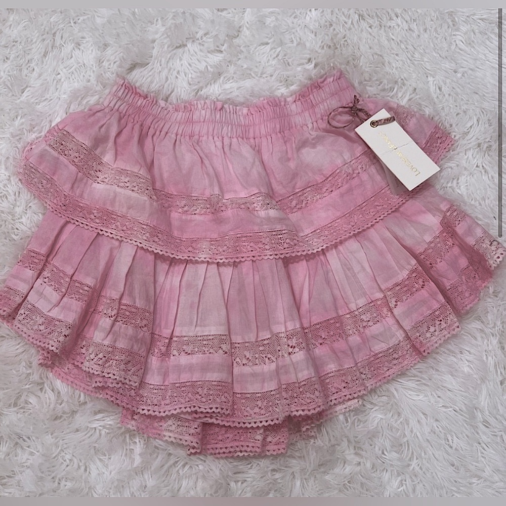 LOVESHACKFANCY RUFFLE SKIRT